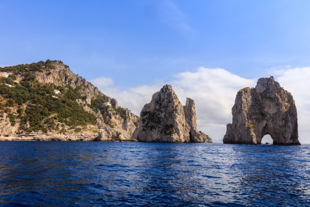 Capri Yacht Charter Faraglioni rocks Capri island Mediterranean luxury yacht charter destination Italy