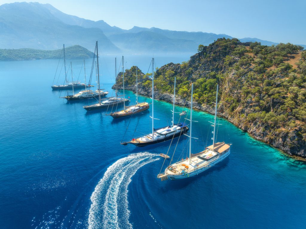 Gocek to Fethiye yacht charter itinerary luxury sailing turquoise coast Turkey