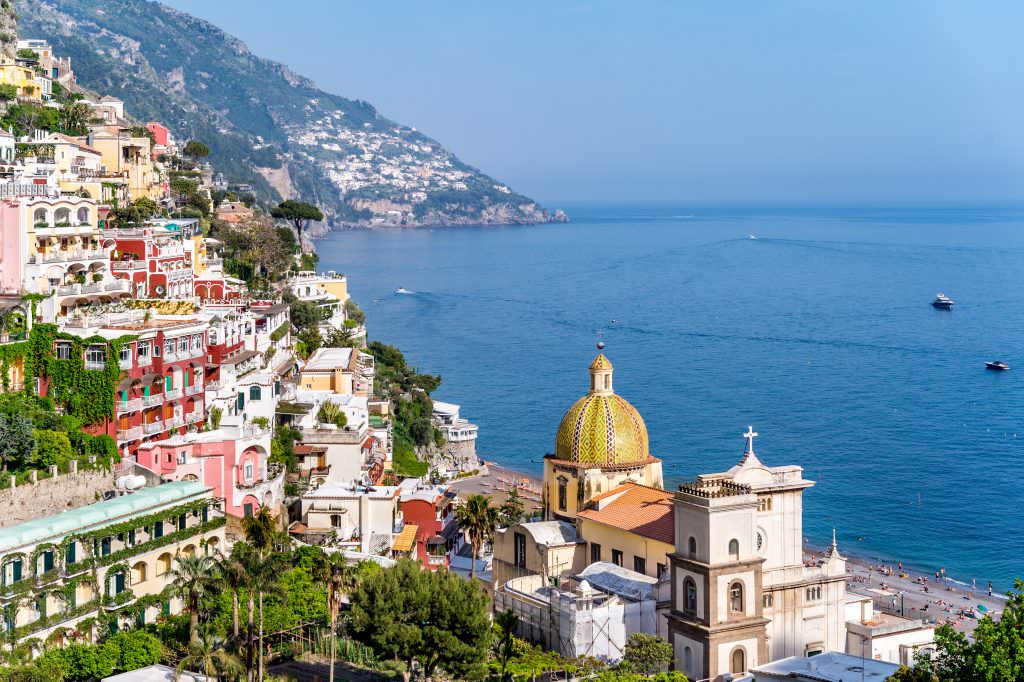 Amalfi Coast to Positano yacht charter itinerary Italy colorful cliffside village Mediterranean luxury sailing