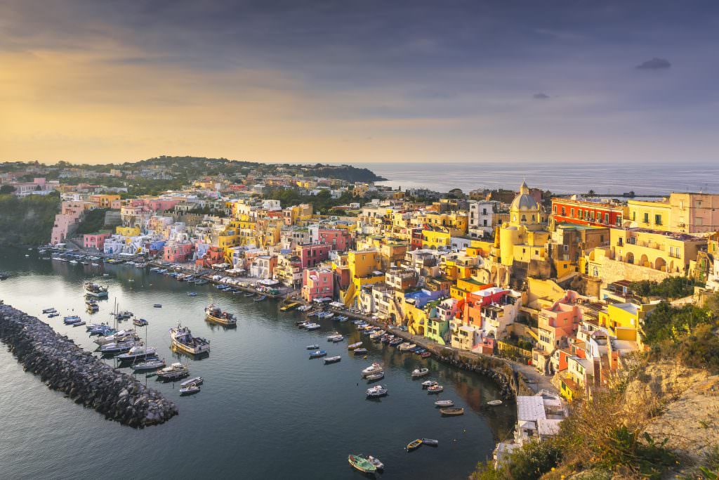 Procida yacht charter at Marina Corricella Procida island Gulf of Naples Mediterranean luxury yacht charter destination Italy