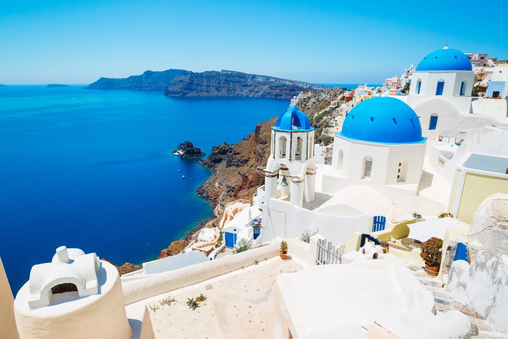 Paros to Santorini yacht charter itinerary Greece caldera view luxury sailing Cyclades islands