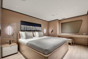 Kaira Yachts – All About U 2 spacious master cabin luxury yacht bedroom