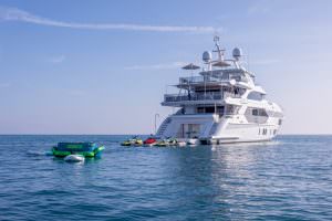 Kaira Yachts – Charade yacht water toys and jet skis at sea