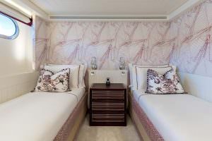 Luxury yacht twin cabin guest room JOY superyacht