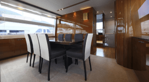 Princess 82Y luxury dining area inside the yacht