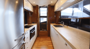 Princess 82Y fully equipped modern galley