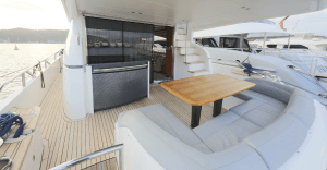 Princess 82Y aft deck outdoor dining area